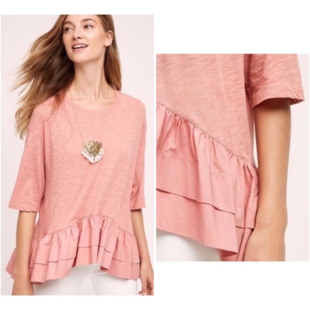 Anthropologie Akemi + Kin Cascade Peplum Top- XXS
